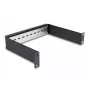 Rack rail DeLOCK 10 colių DIN bėgelio panelė 1U juoda Metalas