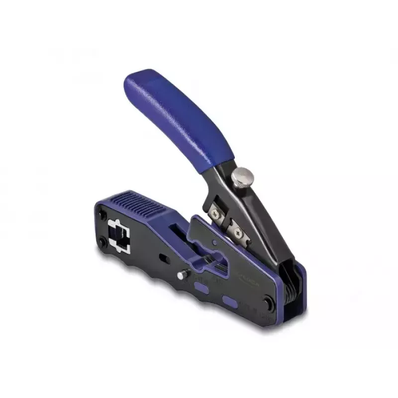 “DeLOCK 90577” kabelių užspaudimo replės Užspaudimo įrankis Juoda Mėlyna Plotis 62 mm Ilgis 135 mm Aukštis 20 mm