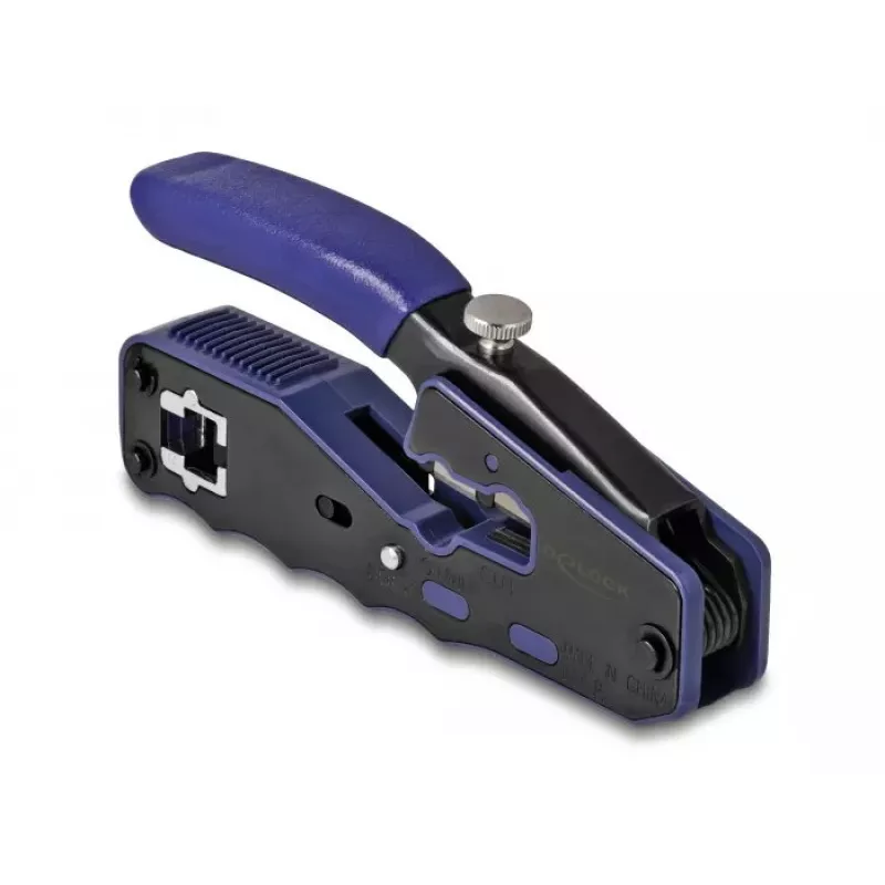“DeLOCK 90577” kabelių užspaudimo replės Užspaudimo įrankis Juoda Mėlyna Plotis 62 mm Ilgis 135 mm Aukštis 20 mm