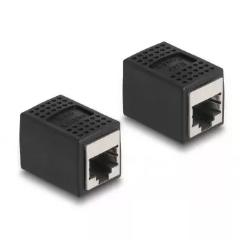 DeLOCK Adapter RJ45 lizdas į RJ45 lizdą Cat.6A juodas
