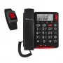 Analoginis telefonas amplicomms BigTel 50 Alarm Plus su skambintojo ID, tamsiai pilkas