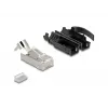 DeLOCK RJ45 modulinis kištukas Cat.6A 25 vnt. rinkinys su įtempimo sumažinimu, patikima lenkimo apsauga