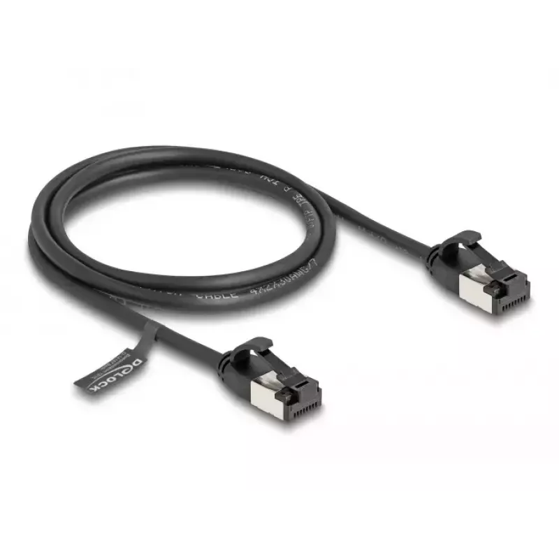 Tinklo kabelis DeLOCK RJ45 kištukas į kištuką Cat.8.1 1 m juodas