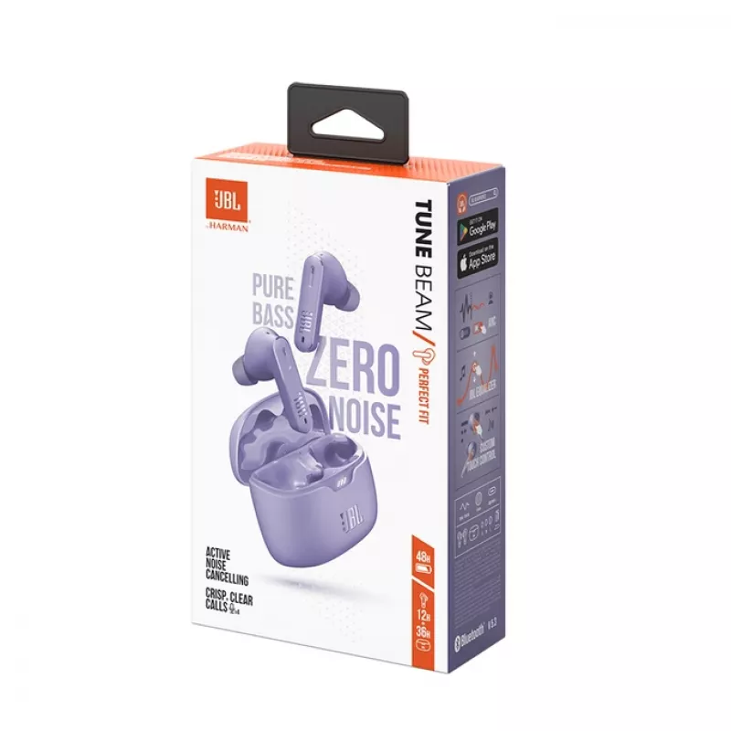 JBL Tune Beam ausinės True Wireless Stereo (TWS) Į ausis Skambučiai / Muzika USB Type-C Bluetooth Violetinė