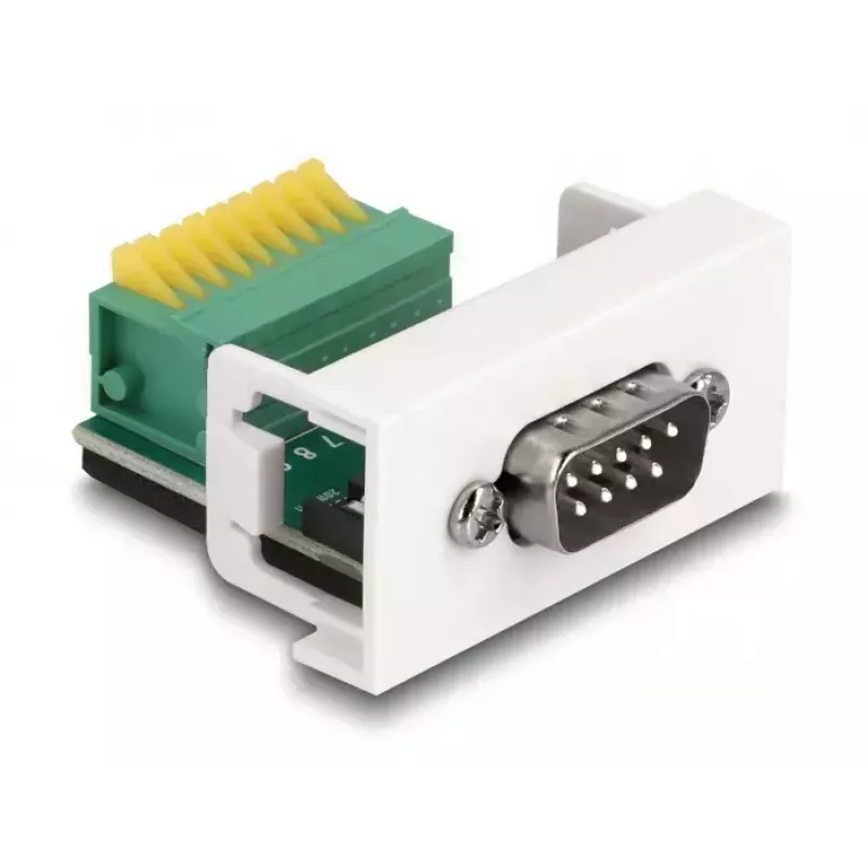 DeLOCK Easy 45 modulis D-Sub 9 kontaktų kištukas į gnybtų bloką 22,5 x 45 mm
