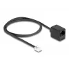 DeLOCK telefono kabelis su RJ11 kištuku ir RJ45 lizdu, juodas, 1 m
