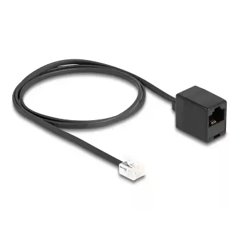 DeLOCK telefono kabelis su RJ11 kištuku ir RJ45 lizdu, juodas, 1 m