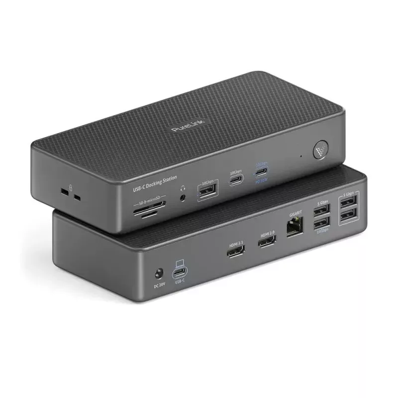 Nešiojamojo kompiuterio dokas PureLink VL-D200 laidinis pilkas USB maitinimo tiekimas HDMI 2.0