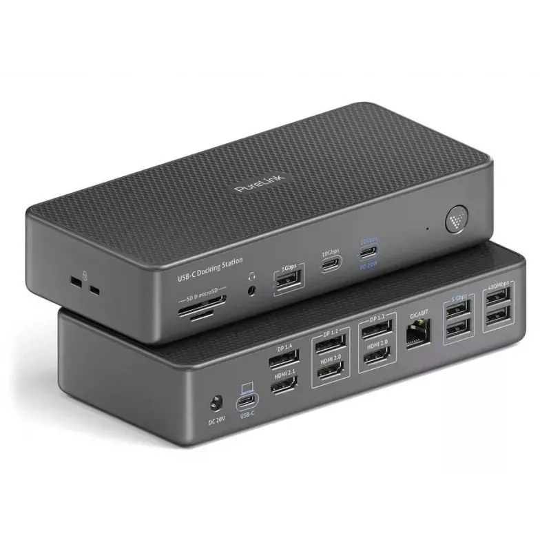Docking Station PureLink VL-D230DL USB 3.2 Gen 2 Type-C pilkas laidinis