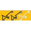 Stalinis laikiklis BakkerElkhuizen BE Flexible Dual 88,9 cm Baltas Gnybtinis Tvirtinimas 20 kg