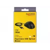 Pelė MITEL DeLOCK 12548 kairiarankiams USB Type-A optinė 2400 DPI 5 mygtukų juoda
