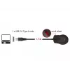 Pelė MITEL DeLOCK 12548 kairiarankiams USB Type-A optinė 2400 DPI 5 mygtukų juoda