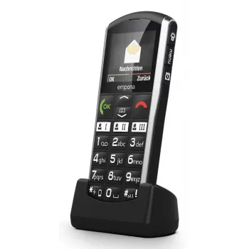 Išmanusis telefonas Emporia SIMPLICITY-LTE 5,08 cm (2 colių) 1200 mAh Juoda, Sidabrinė
