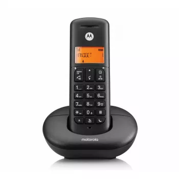 Belaidis DECT telefonas MOTOROLA E201 — belaidis ragelis su laisvų rankų funkcija, iki 50 registracijų