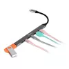 USB-C Hub 7-in-1 BakkerElkhuizen BNECHUB3A4C — 7 prievadai (USB 3.2 Gen1 A, USB 3.2 Gen1 C, USB 2.0), aliuminio korpusas, pilka/juoda