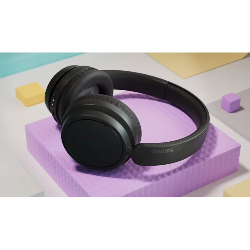 Headset Philips TAH5209BK/97 (5000 serija) — Belaidės Bluetooth antausinės, 20–20000 Hz, 10 m veikimo nuotolis, 223 g, juodos