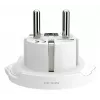 Kelioninis adapteris SKROSS World to Europe — universali įvestis į europinį lizdą, baltas, 64×58×47 mm
