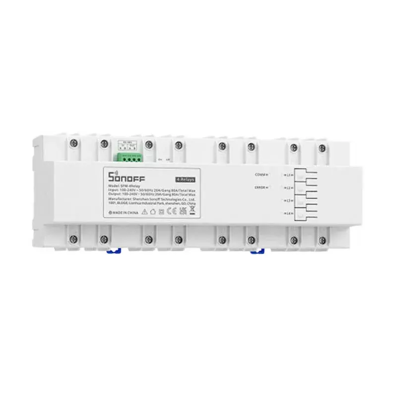 Išmanusis jungiklis Sonoff SPM-4Relay 4 kanalų Wi‑Fi relės modulis 4×20A