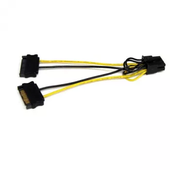 StarTech.com 6 colių SATA maitinimo į 8 kontaktų PCI Express vaizdo plokštės maitinimo kabelio adapteris