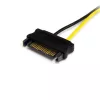 StarTech.com 6 colių SATA maitinimo į 8 kontaktų PCI Express vaizdo plokštės maitinimo kabelio adapteris