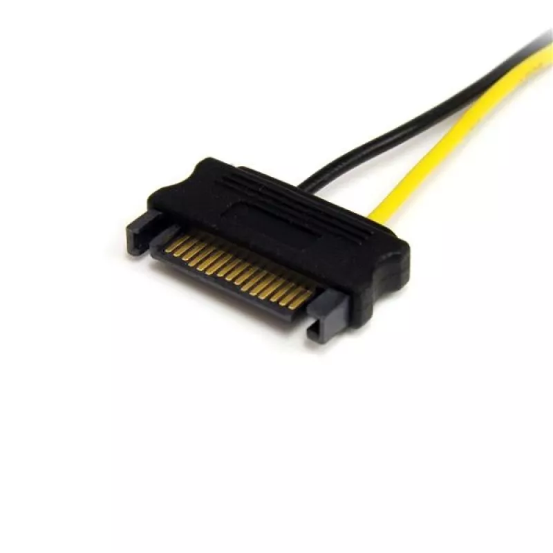 StarTech.com 6 colių SATA maitinimo į 8 kontaktų PCI Express vaizdo plokštės maitinimo kabelio adapteris