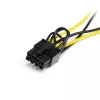 StarTech.com 6 colių SATA maitinimo į 8 kontaktų PCI Express vaizdo plokštės maitinimo kabelio adapteris