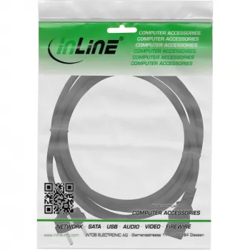 InLine maitinimo laidas, CEE 7/7 tiesus / 3 kontaktų IEC C13 kištukas, juodas, 1 m