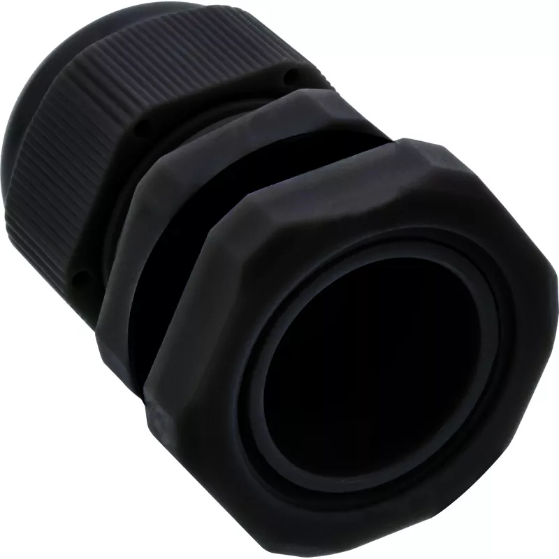 Kabelio riebokšlis InLine 44012B nailoninis IP68 kabeliams Ø6–12 mm, juodas, pakuotė po 10 vnt.