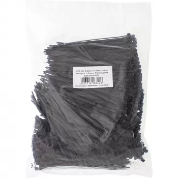 kabelis Ties InLine 140 mm ilgis 3.6 mm plotis Nailonas juoda, pakuotė 1000 vnt.