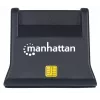 Manhattan USB-A išmaniųjų / SIM kortelių skaitytuvas, 480 Mbps (USB 2.0), stalinis vertikalus, trinties tipo suderinamas, didelės spartos USB, laidas 86 cm, juodas, trejų metų garantija