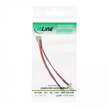 InLine ventiliatoriaus adapteris, 3 kontaktų lizdas / 2x 3 kontaktų kištukas, apie 0,10 m