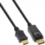 DisplayPort į HDMI keitiklio kabelis InLine 17184 1,5 m juodas