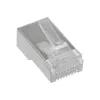 Jungtis 8P8C RJ45 vyriška ekranuota apvaliems kabeliams, InLine, 10 vnt. pakuotė, sidabrinė