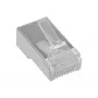Jungtis 8P8C RJ45 vyriška ekranuota apvaliems kabeliams, InLine, 10 vnt. pakuotė, sidabrinė