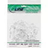 Jungtis 8P8C RJ45 vyriška ekranuota apvaliems kabeliams, InLine, 10 vnt. pakuotė, sidabrinė