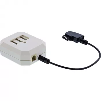 InLine TAE adapteris TAE-F vokiškas kištukas / TAE NFF + RJ11 6P4C lizdas 0,2 m