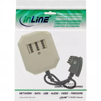 InLine TAE adapteris TAE-F vokiškas kištukas / TAE NFF + RJ11 6P4C lizdas 0,2 m