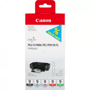 “Canon PGI-9 MBK/PC/PM/R/G” 5 rašalo kasečių daugialypė pakuotė