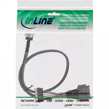 InLine U.2 jungiamasis kabelis, SSD su U.2 (SFF-8639) į SFF-8643 + maitinimas, 0,75 m