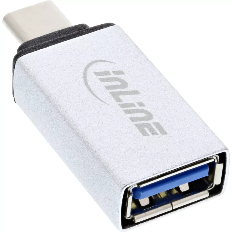 InLine USB 3.2 Gen.2 adapteris, USB-C kištukas į USB-A lizdą, sidabrinis