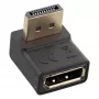 InLine DisplayPort adapteris, DisplayPort kištukas / DisplayPort lizdas, kampu į viršų