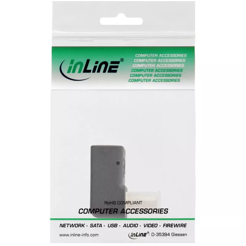 InLine DisplayPort adapteris, DisplayPort kištukas / lizdas, į apačią nukreiptas