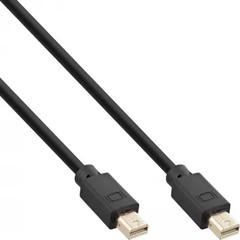 InLine Mini DisplayPort 1.4 laidas V/V, juodas/auksinis, 1 m