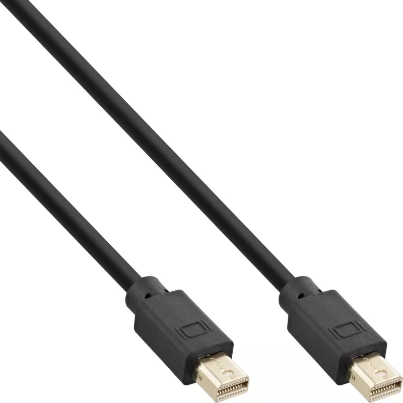 InLine Mini DisplayPort 1.4 laidas V/V, juodas/auksinis, 1 m