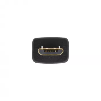 InLine Micro USB 2.0 plokščias kabelis USB A / Micro-B, juodas / auksinis, 2m