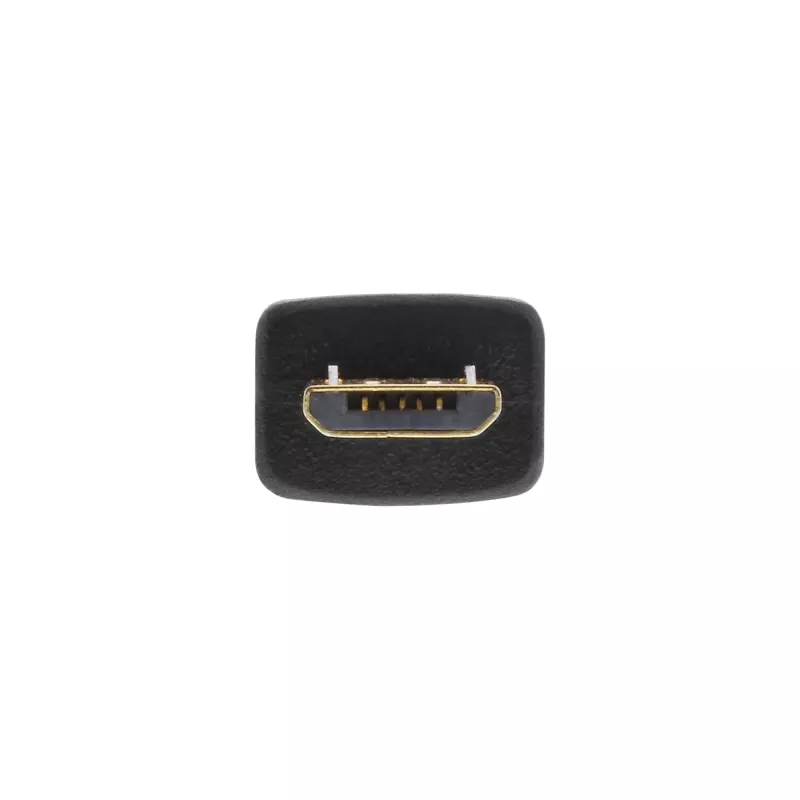 InLine Micro USB 2.0 plokščias kabelis USB A / Micro-B, juodas / auksinis, 2m