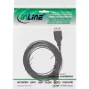 USB 2.0 plokščias laidas InLine 31830F 3 m A tipo kištukas Mini-B kištukas 5 kontaktų juodas/auksinis