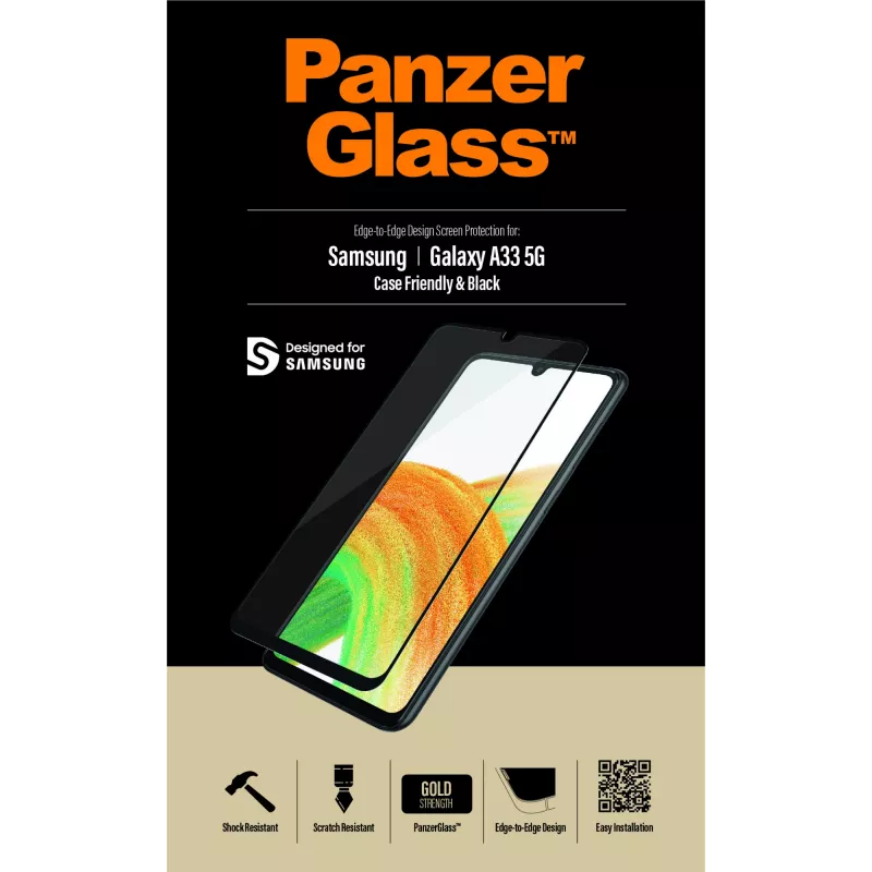 Ekrano apsauginis stiklas PanzerGlass Samsung Galaxy A33 5G atsparus įbrėžimams ir smūgiams