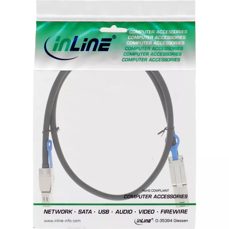 InLine išorinis Mini SAS HD laidas SFF-8644 į SFF-8088 6Gb/s 2m