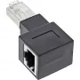 InLine pataisos laido adapteris Cat.6A, RJ45 kištukas / lizdas, kampuotas 90° į dešinę